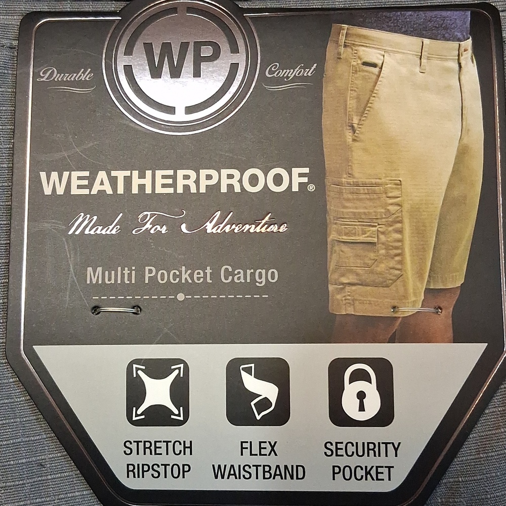 Weatherproof Gray Adventure Cargo Shorts